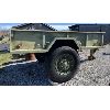 Image 1 : HD MILITARY STYLE TRAILER - 1 1/4 TON - 6 X 9 FEET - DBL DROP TAILGATES - PINTLE HITCH