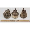 Image 1 : LOT OF 3 - WOODEN PULLEYS