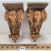 Image 2 : LOT OF 2 - PAIR OF ELEPHANT CORBELS & BOOK ENDS