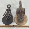 Image 2 : LOT OF 2 - WOODEN PULLEYS