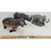 Image 1 : LOT OF 3 - DECORATIVE ANIMAL FIGURES 