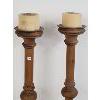 Image 2 : PAIR OF PINE CANDLE PILLARS 