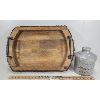 Image 1 : LOT OF 2 - BORDEAU MALTED MILK CANISTER & LIVE EDGE WOOD SERVING TRAY