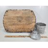 Image 6 : LOT OF 2 - BORDEAU MALTED MILK CANISTER & LIVE EDGE WOOD SERVING TRAY