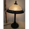 Image 2 : FROSTED FLORAL SHADED TABLE LAMP