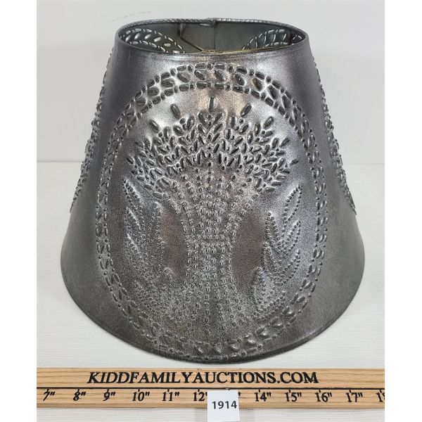 PUNCHED TIN LAMP SHADE