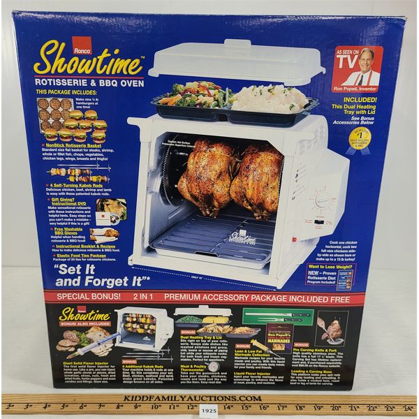 SHOWTIME ROTISSERIE & BBQ OVEN - APPEARS AS NEW