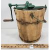 Image 1 : WOODEN & IRON HAND CRANK ICE CREAM BUCKET