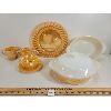 Image 2 : LOT OF 48 - FIRE KING PEACH LUSTREWARE - INCL SAUCERS & TEA CUPS, ETC.