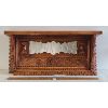 Image 2 : QUEBEC HAND CARVED SINGLE TIER SHELF W/ MIRROR