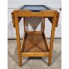 Image 8 : BEECHWOOD (?) END TABLE W/ REMOVABLE TRAY & DROP LEAFS