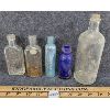 Image 2 : LOT OF 10 - EMBOSSED GLASS BOTTLES - INCL MEDICINE & SELTZER - SEE ALL PICS