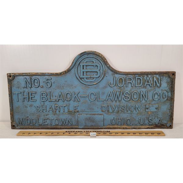 THE BLACK-CLAWSON CO. CAST SIGN
