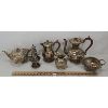 Image 1 : LOT OF 7 - HAND CHASED SHEFFIELD TEA SET - SILVER PLATED