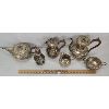 Image 2 : LOT OF 7 - HAND CHASED SHEFFIELD TEA SET - SILVER PLATED