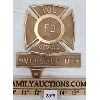 Image 1 : VOL FD MEMBER BRASS LICENSE PLATE TOPPER - WEBSTER, NY