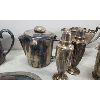 Image 6 : JOB LOT - SILVER PLATED PCS - INCL CREAMERS, SALT & PEPPER SHAKERS, ETC.