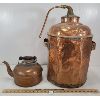 Image 8 : LOT OF 2 - HAMMERED COPPER BOILER & MCLARY KETTLE