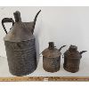 Image 2 : LOT OF 3 - C.P.R. KEROSENE & OIL CANS - INCL CVRR