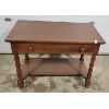 Image 1 : BURLED WALNUT SINGLE DRAWER ENTRY TABLE