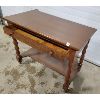 Image 3 : BURLED WALNUT SINGLE DRAWER ENTRY TABLE