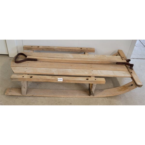 PULL ALONG WOODEN SLED