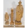 Image 2 : LOT OF 5 - CARVED STATUES - INCL CLAY 