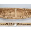 Image 2 : LOT OF 3 - CARVED OAR, WOVEN SERVING TRAY & BIRCH BARK (?) CANOE