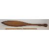 Image 4 : LOT OF 3 - CARVED OAR, WOVEN SERVING TRAY & BIRCH BARK (?) CANOE