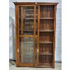 Image 3 : TIGER OAK BOOK CASE W/ SLIDING DOORS