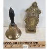 Image 1 : LOT OF 2 - BRASS BELL & WALL MOUNT MATCH HOLDER