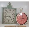 Image 1 : LOT OF 2 - SAGE RECTANGLE & CIRCULAR BATTERY OP HANGING CLOCK