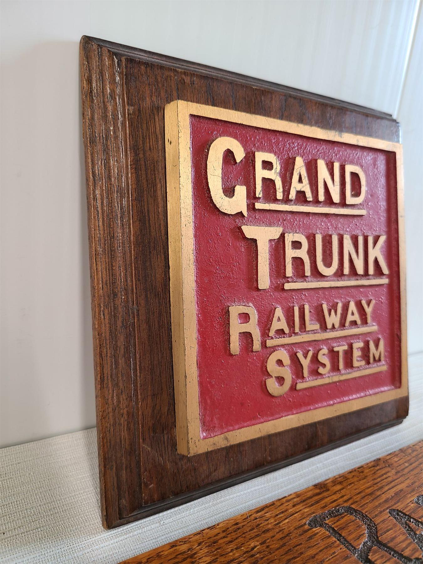 LOT OF 2 - GRAND TRUNK RAILWAY SYSTEM SIGNS