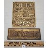 Image 1 : LOT OF 2 - BRASS EMBOSSED PLAQUES - INCL. ROTEX HEAVY DUTY SCREEN