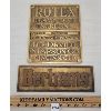 Image 1 : LOT OF 2 - BRASS EMBOSSED PLAQUES - INCL. ROTEX HEAVY DUTY SCREEN