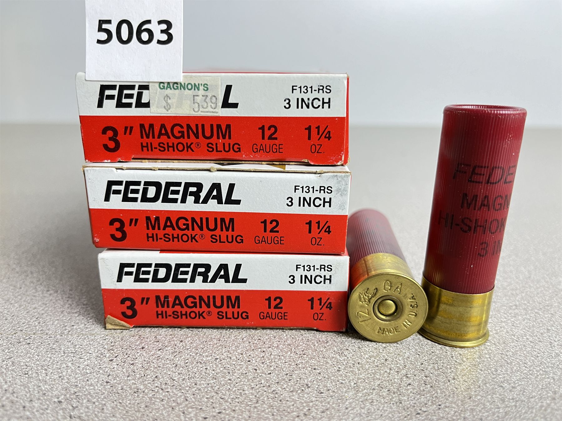 AMMO: 15 X FEDERAL 12 GA 3 INCH SLUG - Kidd Family Auctions