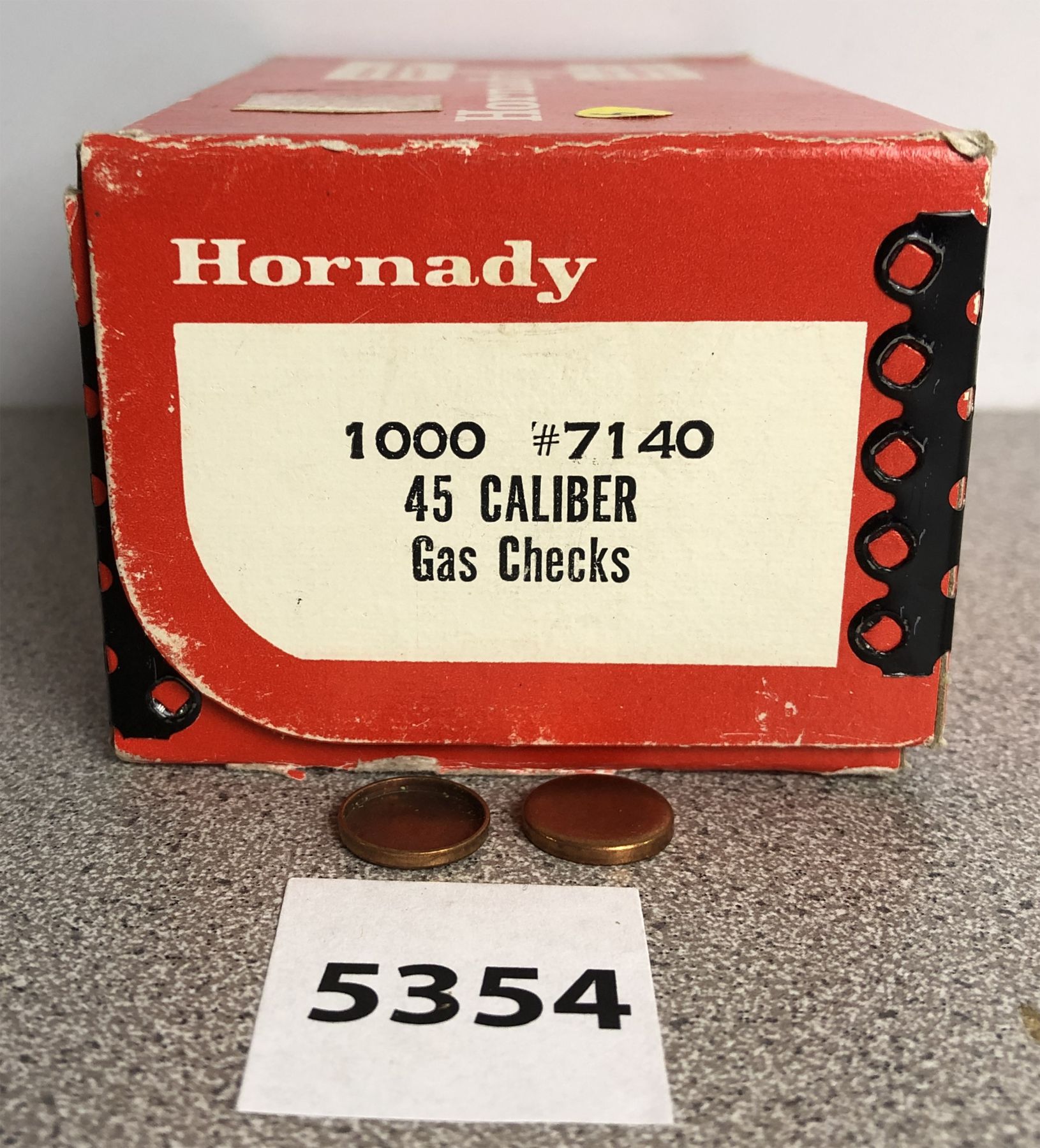 GAS CHECK: APPROX. 650 X HORNADY .45 CAL GAS CHECKS - Kidd Family Auctions