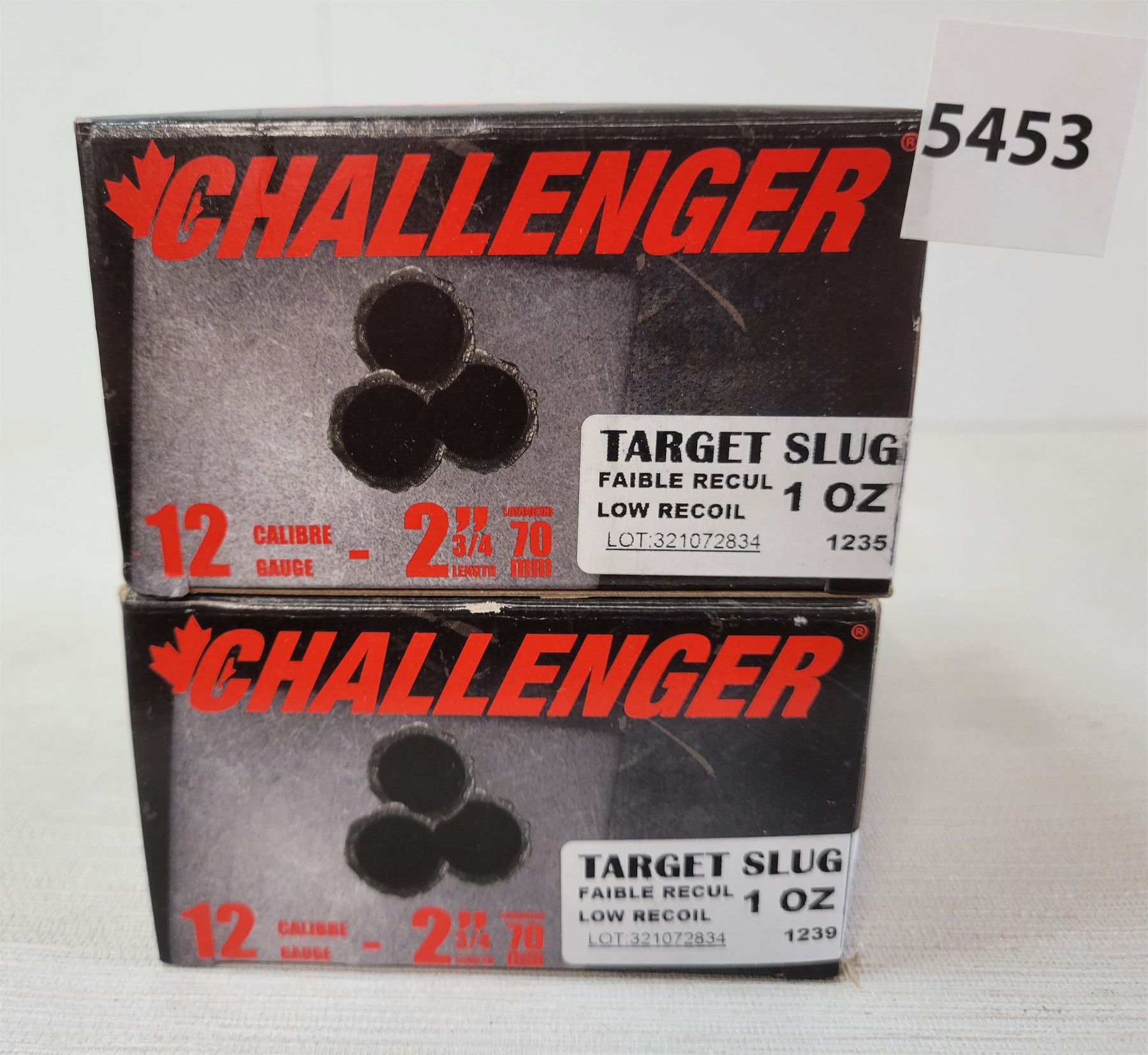 AMMO: 50 X CHALLENGER 12 GA 2 3/4 INCH SLUG - SEALED