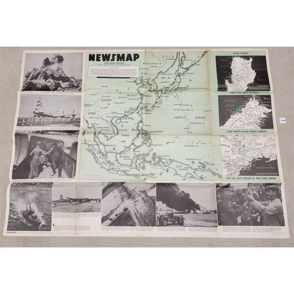 WWII WAR DEPARTMENT NEWSMAP 