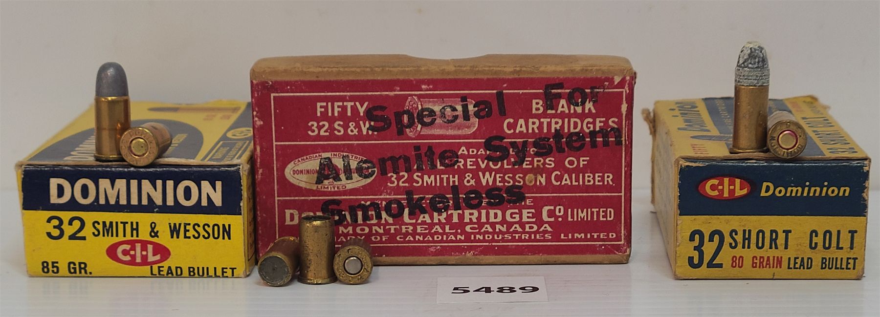AMMO: 140X DOMINION .32 S&W AND SHORT COLT - Kidd Family Auctions