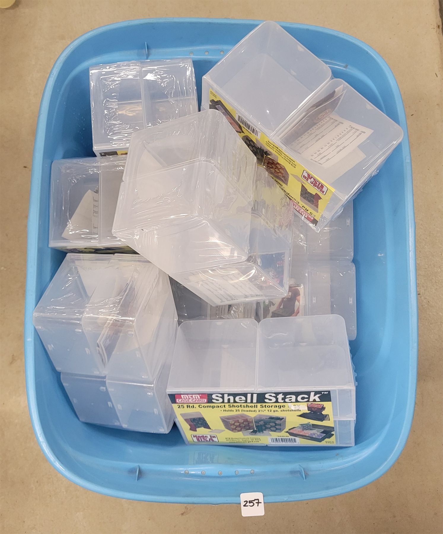 LOT OF 12 - SHELL STACK 25/RND COMPACT SHELL STORAGE BOX - Kidd Family ...