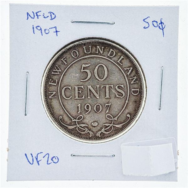 1907 NFLD Silver 50 Cents