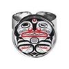 Image 1 : Curtis Wilson First Nations Artist- Adjustable Dome Ring - "Killer Whale Crosshatch" 1