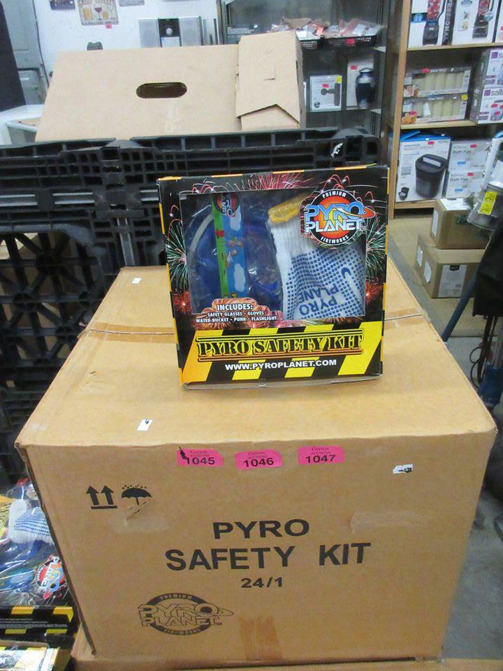Case of 12 New Pyro Safety Kits for Fireworks