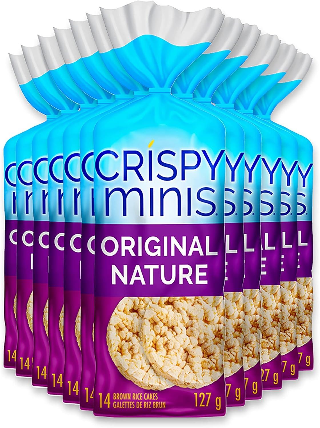NEW CASE OF 12 CRISPY MINIS PLAIN RICE CAKES