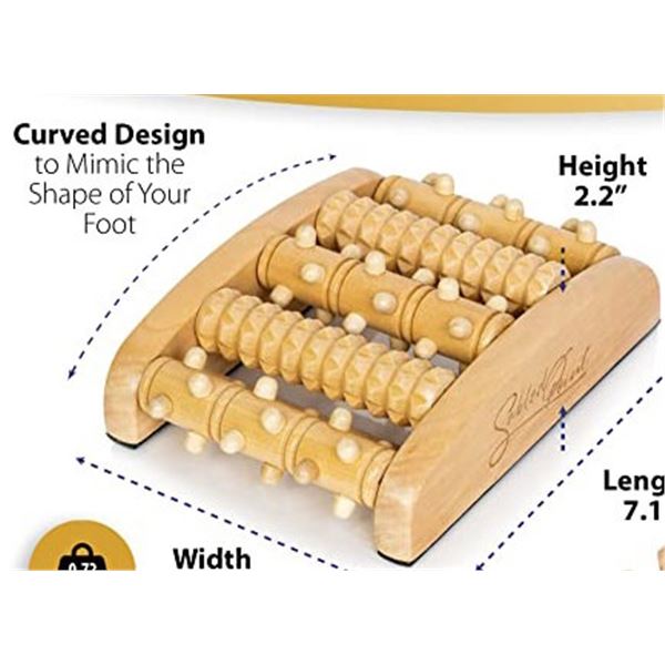 NEW SABLED POINT WOOD TEXTURED FOOT MASSAGE TOOL