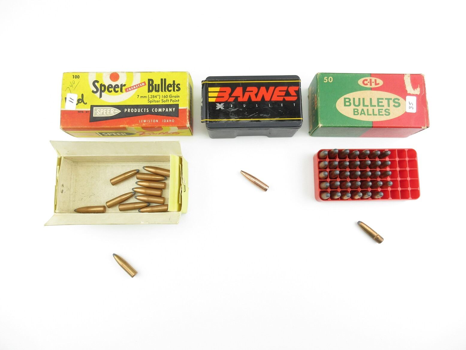 ASSORTED 7MM CAL BULLETS LOT