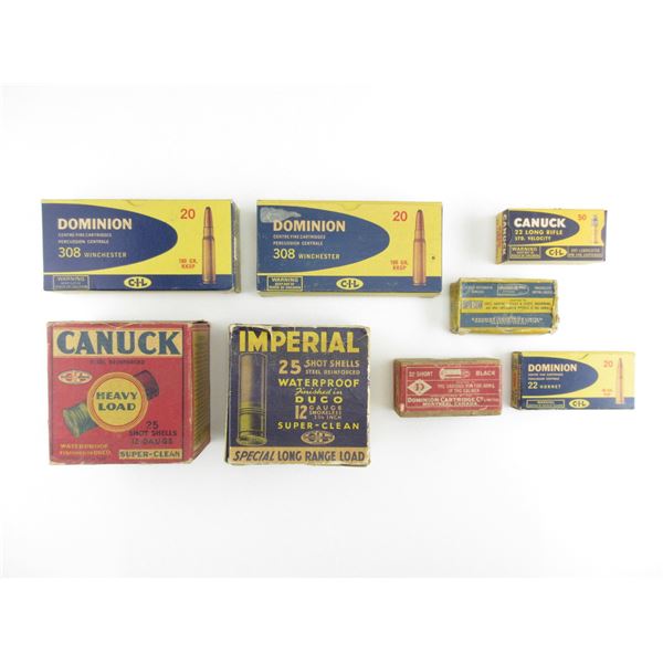 COLLECTIBLE EMPTY AMMUNITION BOX LOT