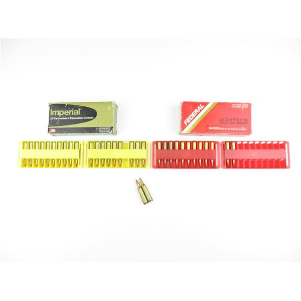 ASSORTED .22-250 REM AMMO LOT