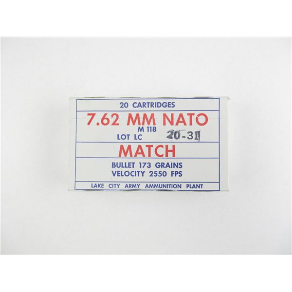 MILITARY 7.62MM NATO MATCH AMMO LOT
